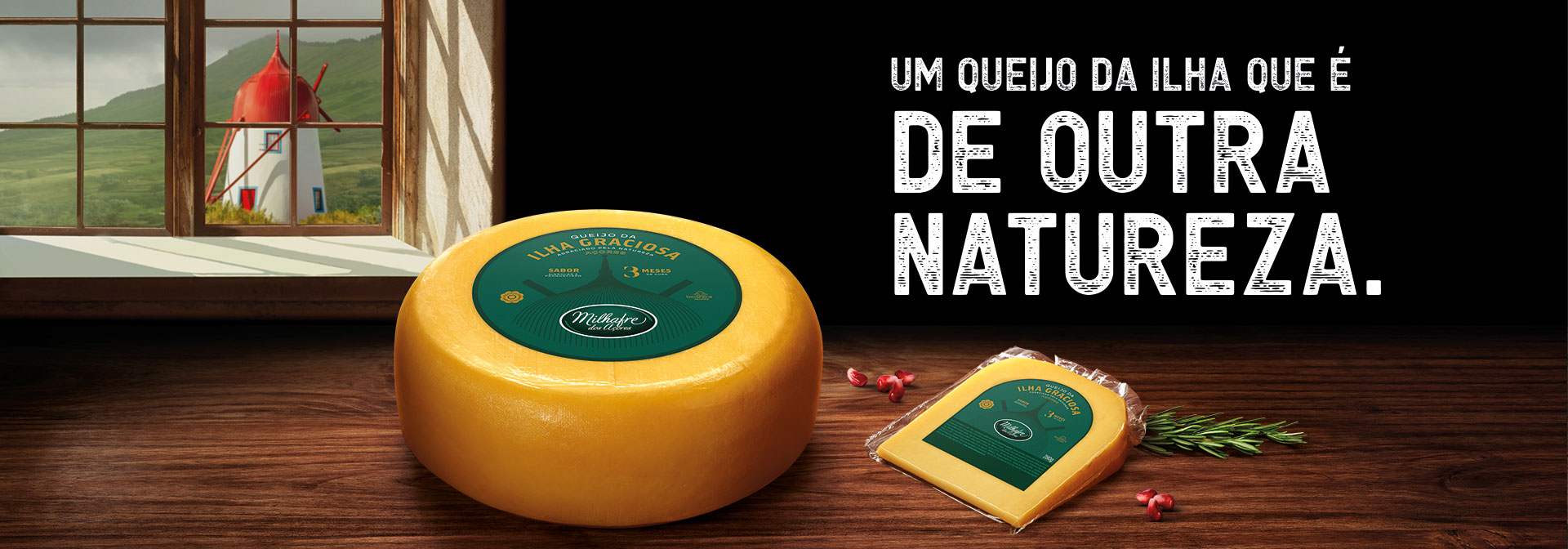 Queijo da Graciosa inteiro e em cunha