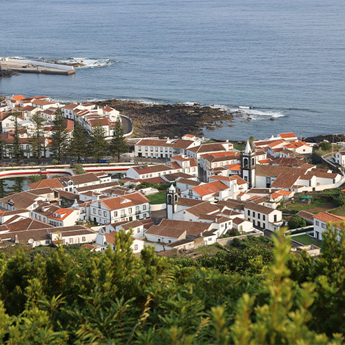 Vista aérea da Graciosa